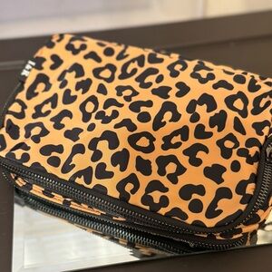 Iris & Rainbow Duo Iris 57" adjustable long strap leopard crossbody